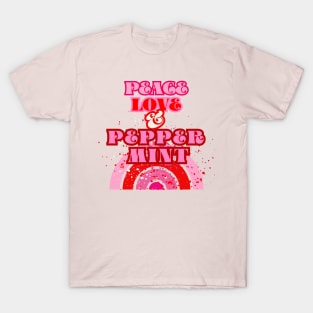 Peace, Love and Peppermint Retro Style T-Shirt